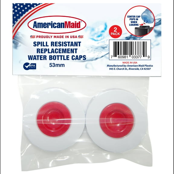 American Maid Spill Proof Caps for 5 gal Water Jug 2ct Water 53mm Temperature 39.2-95 Degrees