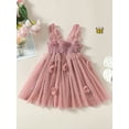 thumbnail image 3 of Kids Toddler Baby Girl Princess Dress Summer Sleeveless Tulle A-line Dress Beach Wedding Party Dress Dress with Butterfly Wings, 3 of 8