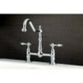 thumbnail image 3 of Kingston Brass KS1171TAL Tudor Bridge Kitchen Faucet, Polished Chrome, 3 of 5