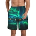thumbnail image 1 of Balery Northern Lights Traje de Baño Estilo Hawaiano para Hombre, Shorts de Secado Rápido con Bolsillos-X-Large, 1 of 6