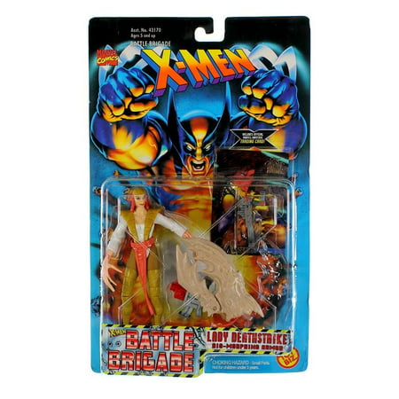 X-Men Battle Brigade Lady Deathstrike, Bio-Morphing Armor + Includes Official Marvel Universe Trading Card By X Men From