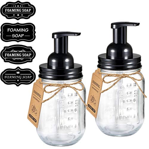Mason Jar Foaming Soap Dispenser Rustproof Stainless Steel Lid / BPA