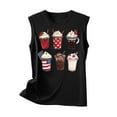 thumbnail image 3 of Qetyuw Women's Independence Day Tank Tops Plus Size Patriotic American Flag Print Tshirts Cotton Sleeveless T-shirts Cami Comfy Crewneck Tanks Womens Tank Tops under $5, 3 of 4