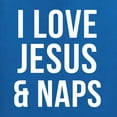 thumbnail image 6 of Wild Bobby I Love Jesus & Naps Inspirational/Christian Women Standard V-Neck Tee, Royal, Large, 6 of 6