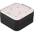 thumbnail image 3 of SKYSONIC Cute Rabbit Leather Jewelry Box,Portable Mini Jewelry Case Traveling Jewelry Organizer for Rings Necklaces Bracelets Earrings, 3 of 7
