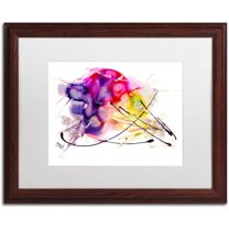 Trademark Fine Art "Abstract 08" Canvas Art by Mako, White Matte, Wood Frame