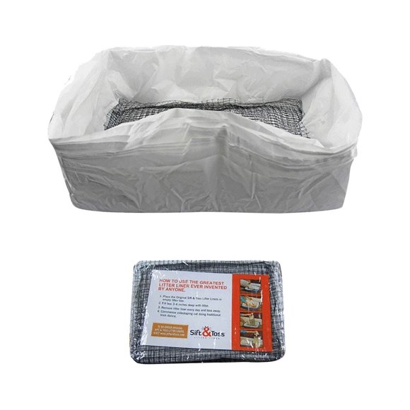 Binmer Litter Tool Litter Bag Litter Box Filter Lazy Shovel- Litter Bag Litter Box Litter Filter Bag Thickened Disposable Plastic Bag 10pcs