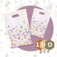 thumbnail image 3 of 100 Pcs Wildflower Plastic Gift Bags, 9.84 x 6.5 IN Wildflower Treat Bags Bulk, Reusable Spring Flower Party Favor Bags for Birthday, Wedding, Baby Shower Party Supplies, 3 of 6