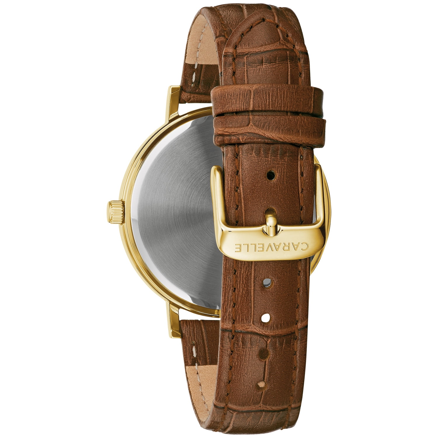 Caravelle by Bulova Men's Brown Leather Strap Watch 44A116