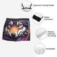 thumbnail image 3 of Balery Colorful Wolf Head A Calzoncillos bóxer para hombre, ropa interior de algodón suave y transpirable con cinturilla de nailon-X-Large, 3 of 5