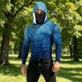 thumbnail image 4 of Men's Performance Fishing Hoodie Shirt Face Mask UPF 50+ Rash Guard Long Sleeve Going Out Shirt, 4 of 5