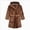 A14-Brown, variant on Gibobby Boys Girls Kids Thick Coral Fleece Bathrobe,Warm Cozy Hooded Robe with Adjustable Belt,Cute Print,for Boys Girls Toddlers 2-12T for Cold Weather Kids Pajamas,Light Pink,Size 3-4T