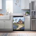 thumbnail image 3 of Rustic Farmhouse Barn Flowers Magnetic Dishwasher Cover,Vintage Country Scenery Windmill Kitchen Decor Dishwasher Magnet Decals,Refrigerator Magnet Sticker Appliance Cover Protector,23Wx26H, 3 of 8