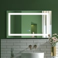 thumbnail image 1 of LED Bathroom Mirror with Lights, 40x 24 Inch Front Lighted Vanity Mirror,Night light, Wall Mounted Anti-Fog Memory Brightness Dimmable LED Makeup Mirror,IP44, Waterproof, 1 of 7