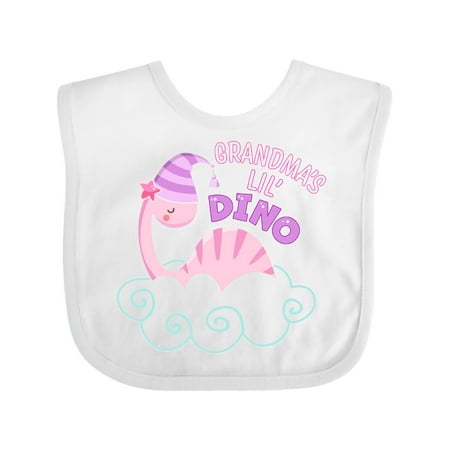 

Inktastic Grandma s Lil Dino with Cute Pink Baby Dinosaur Gift Baby Boy or Baby Girl Bib