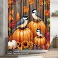 thumbnail image 2 of JOOCAR Autumn Birds on Pumpkins Polyester Shower Curtain for Home Bathroom Bath Tub Decor 72x72 inch, 2 of 5