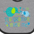 thumbnail image 4 of Inktastic My Gramps Loves Me Cute Elephants Boys or Girls Baby Bib, 4 of 4