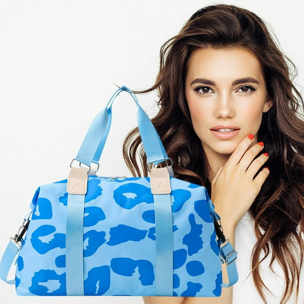 Bolsa Impermeable de Punto de Vaca Azul Marino, Bolso de Viaje de Gran Capacidad Plegable