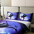 thumbnail image 3 of 100% Cotton Ballet Bedding Set King Size,Ballet Dancer Duvet Cover,Ballerina Comforter Cover,Dreamy Purple Blue Starry Sky Moon Butterfly Quilt Cover,Reversible（No Comforter）, 3 of 6