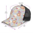 thumbnail image 2 of Lsque Butterfly Flower Printed Trucker Hat - Baseball Cap for Men Women - Breathable Mesh Side, Adjustable Fit - for Casual Wear, 2 of 7