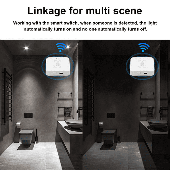 2X Tuya Zigbee Human Presence Detector with Holder Smart Human Body PIR Sensor MmWave Radar Microwave Motion Sensor