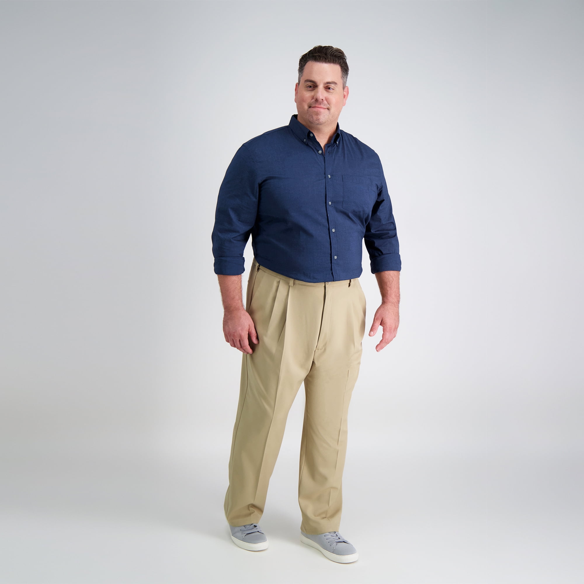 George Men's Premium Straight Fit Khaki 