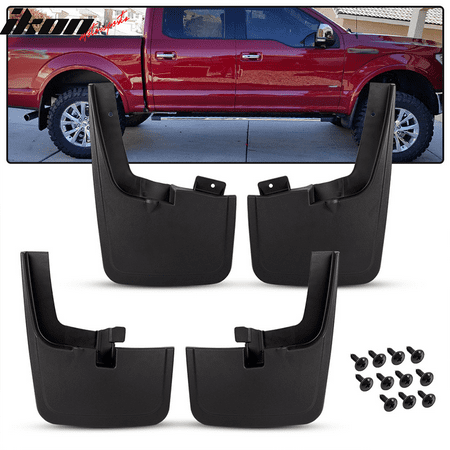 Compatible with 15-18 Ford F150 Mud Flaps Splash Mud Guards With Fender Flares 4Pc (Best Mud Flaps For 2019 F150)