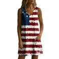 thumbnail image 5 of Erwazi Summer Dresses for Women 4th Of July Printed Crew Neck Sleeveless Ankle Length Dress Celebrations Outdoor Parties Activities Casual Dresses, 5 of 6