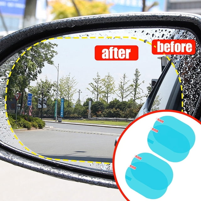 4 películas protectoras para espejo retrovisor de coche, impermeables, profesionales, transparentes, para autobuses y coches.