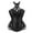 Black, variant on Gothic Leather Corset Tops for Women Plus Size Halter Steampunk Bustier Corsets Floral Boned Overbust Body Shaper Red, XXXL