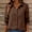 Coffee, variant on Chuancc Womens Button Down Shirts Cotton Linen Long Sleeve Dress Shirts Casual Summer Tops Work Blouses Beige L