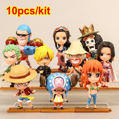 10pcs For One Piece Luffy Zoro Robin Action Figures Kit Walmart Com