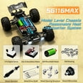 thumbnail image 5 of 1:16 Scale All Terrain Brushless RC Car, 49MPH High Speed 4WD Vehicle with 2.4 GHz Remote Control, Waterproof Off-Road Truck with Two Rechargeable Batteries, Racing Car Toys for Adults and Boys, 5 of 10