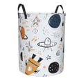 thumbnail image 2 of Balery Cartoon Planets Round Laundry Basket with Handles Waterproof Freestanding Laundry Hamper for Clothes Toys in the Dorm and Family-Medium, 2 of 8