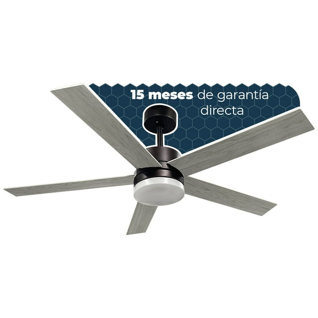 Ventilador de Techo Beckon Moderno 48' 1.2m Silencioso 6 Velocidades Color Gris