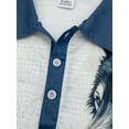 thumbnail image 3 of Mens Polo Shirts Casual Short Sleeve Athletic T-Shirts 3D Print Wild Animal Funny Golf Polo Classic Contrast Collar Shirt White XXL, 3 of 6