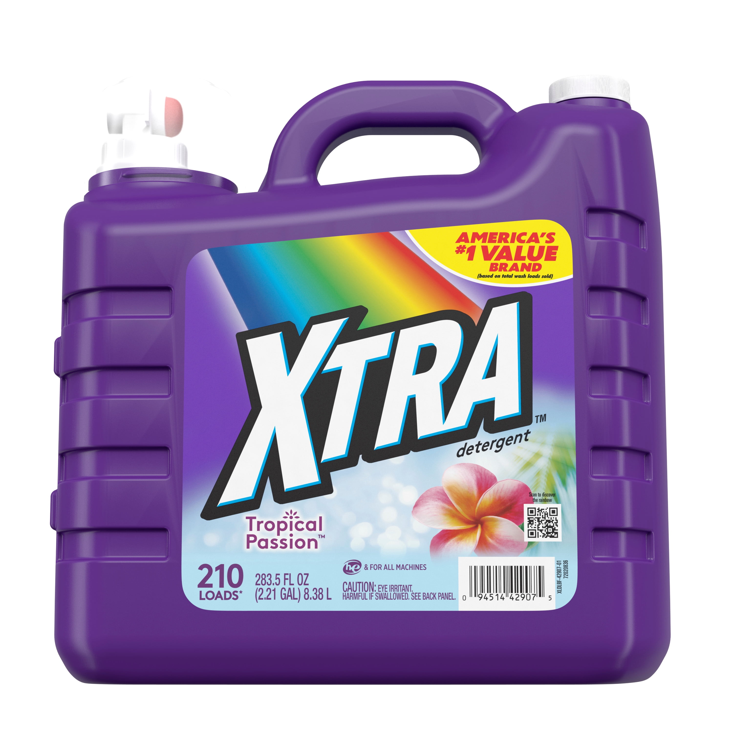 XTRA Tropical Passion, 210 Loads Liquid Laundry Detergent, 283.5 Fl oz