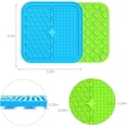 thumbnail image 4 of MateeyLife 2PCS Lick Mat with Suction Cups for Dogs and Cats, 6'' × 6'' Food Grade Silicone Licking Mat with Spatula, Blue&Green, 4 of 8