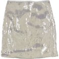 thumbnail image 1 of bar III Falda Midi de Lentejuelas para Mujer, Metálica, Pequeña, 1 of 2