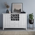 thumbnail image 2 of Allora Wood 54" Transitional Sideboard Buffet and Wine Rack in White, 2 of 7
