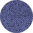 thumbnail image 1 of Ahgly Company Indoor Round Abstract Blue Modern Area Rugs, 7' Round, 1 of 4