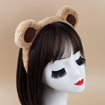 thumbnail image 3 of Vjnyvs 4-Piece Plush Khaki Bear Ears Headband Set,Tail, Bow Tie & Nose Kit, Khaki, 1 Set, 3 of 7