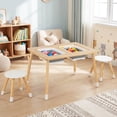 thumbnail image 4 of Costway Sensory Table with 2 Stools, Detachable Double-Sided Tabletops & 2 Storage Bins, 4 of 10