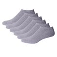 thumbnail image 2 of Unisex No Show Boat Socks, Breathable Moisture Wicking Low Cut Invisible Ankle Socks, 5 Pairs Multi-Pack, Gray, One Size, 2 of 7