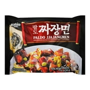 Paldo Jjajangmen Instant Noodles, Pack of 8, Brothless Chajang Ramen with Savory & Sweet Black Bean Sauce, Best Oriental Style Korean Ramyun, Soupless K-Food,   203g x 8