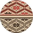 thumbnail image 1 of Ahgly Company Machine Washable Indoor Round Transitional Pastel Orange Area Rugs, 8' Round, 1 of 7