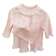 thumbnail image 3 of Leey-World Toddler Girl Pjs Baby Boys Girls Pajama Sets Toddler Long Sleeve Sleepwear Sets Rayon from Bamboo Pajamas Sets 2pcs PJs(Pink,90), 3 of 8