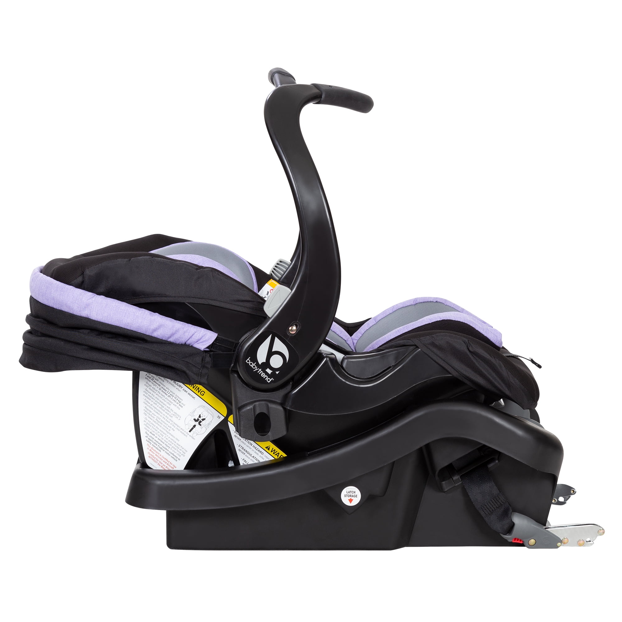 Baby Trend Secure Snap Tech 35 Infant Car Seat, Purple, 4-35 lbs, EPS Foam, Multi-Grip Handle