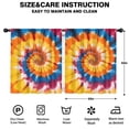 thumbnail image 2 of Blackout Kids Curtains,Colorful Rainbow Tie Dye Spiral Pattern Childrens Insulated Curtains Set Of 2,Bedroom Essentials,Toddler Room Decor 52"x63", 2 of 5
