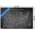 thumbnail image 3 of Chalk Map - USA Wall Poster with Push Pins, 14.725" x 22.375", 3 of 3